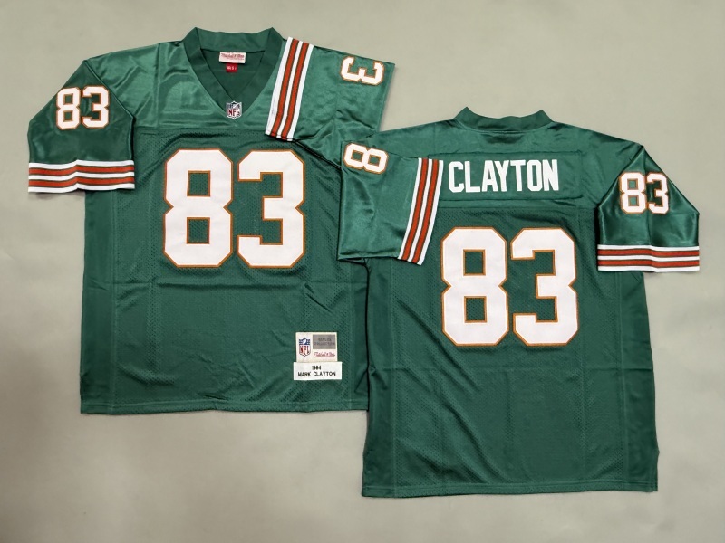 Men 2025 Miami Dolphins #83 Clayton green Throwback Limited NFL Jersey style 001->miami dolphins->NFL Jersey